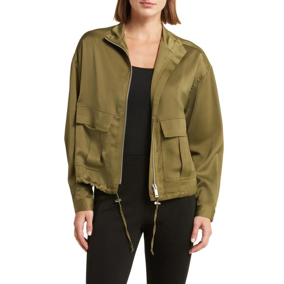 Jaclyn Smith Jackets & Blazers - Jaclyn Smith Front Zip Cargo Jacket in Burnt Olive Size M